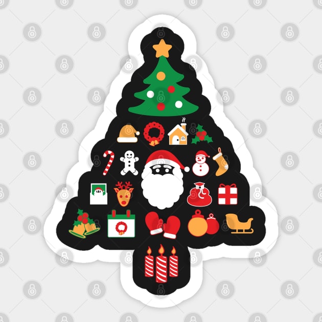 Christmas Tree From Christmas Symbols Sticker by KsuAnn